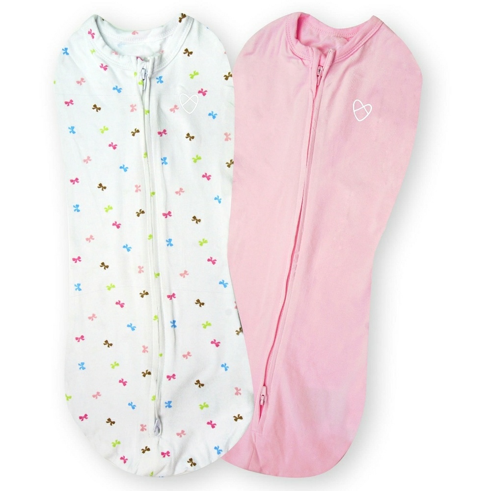 New Swaddled Pod, 2-Pack, Baby Bows